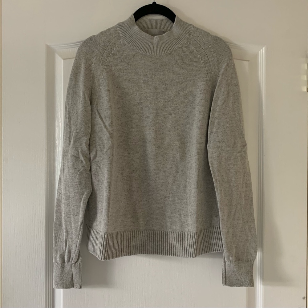 [Sold] Everlane Grey Mock Neck Sweater - Size S